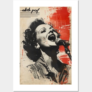 Affiche musique Edith Piaf - portrait Posters and Art